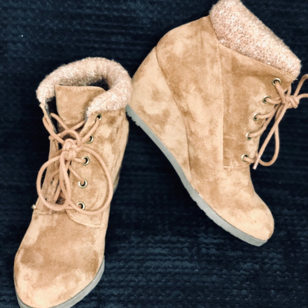 Tan booties